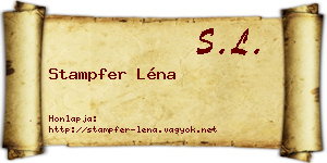 Stampfer Léna névjegykártya